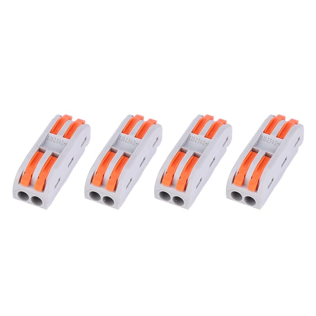 28 Orangefarbene Pct-2-2 Schnellanschlussklemmen Für Drähte Von 11 Bis 28 Awg