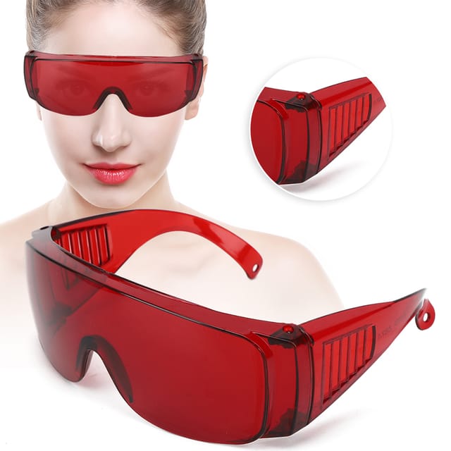 Die Laserschutzbrille Von Bachin Blockiert Rotes Licht (wellenlänge 650 Nm), Blaues Licht (wellenlänge 445 Nm) Und Blauviolettes Licht (wellenlänge 405 Nm). Hochwertiges Produkt Mit Rotem Laserschutz.