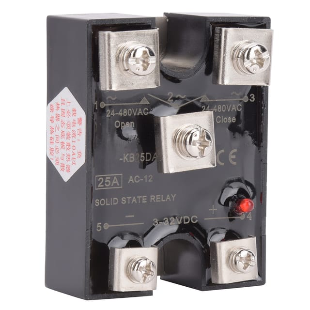 Berm@ Berm-kb25da 25 Einphasen-halbleiterrelais Mit Gleichstromsteuerung, 3–32 V Dc, 24–480 V Ac