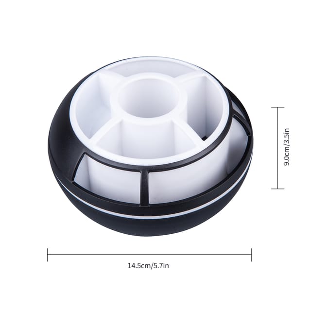Jelis 800 Runder Stiftehalter Für Den Schreibtisch, Neun Kreative Fächer, 360° Drehbar, Schwarz