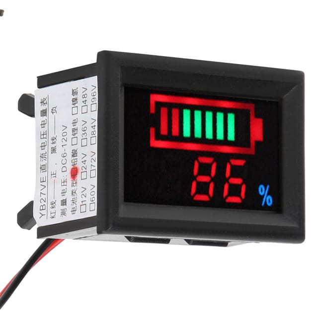 Yb27ve Digitales Voltmeter Für Elektrofahrzeuge Und 12v Blei-säure-batterie-ladezustandsanzeige