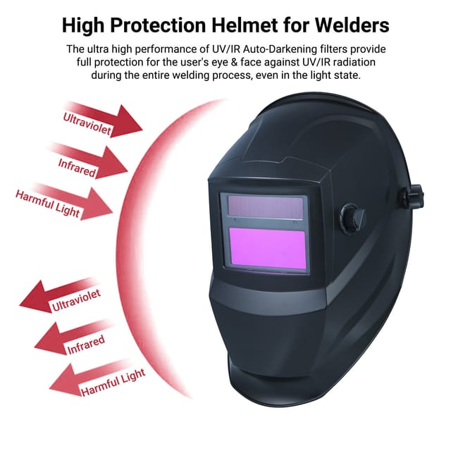 Solarbetriebene, Automatische Schweißmaske Mit Variabler Spannung, Schutzbrille Und Gesichtsschutz Für Wig-schweißer – Schwarzer Schweißhelm Fsts1-1