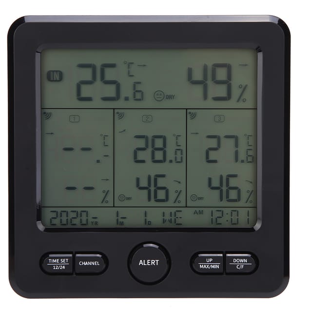 Ts-6210 Drahtlose Digitale Wetterstation Mit Thermometer Und Mehreren Innen- Und Außensensoren, Digitale Atomuhr