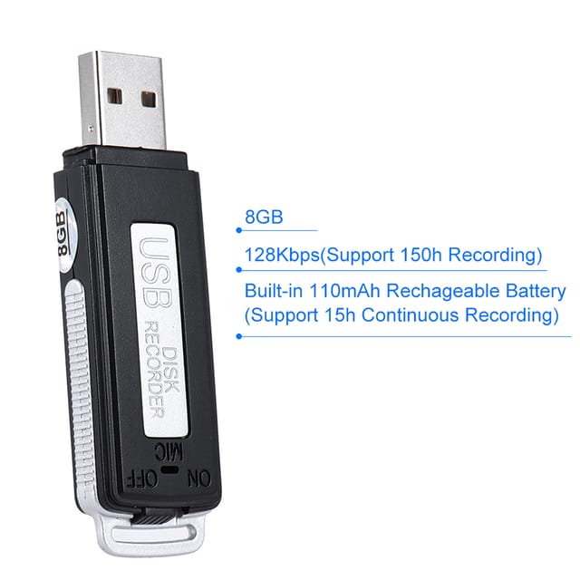 Tragbarer 8-gb-usb-stick Mit Diktiergerät
