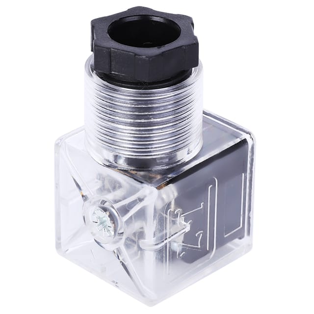 Hydraulisches Magnetventil, Elektromagnetischer Spulenstecker, Universell Transparent, Mit Kontrollleuchte, Kabellos, Ac220v, Verkauft In 5er-packs.