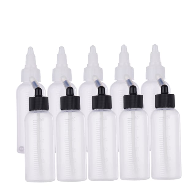 Professionelle Airbrush-zubereitungsflasche Td04pp-60ml + Saugnapfflasche Für Den Unteren Becher, Korrosionsbeständig, Mit Graduierung Und 4 Kunststofftrichtern, 65 Ml Fassungsvermögen, 10er-packung.