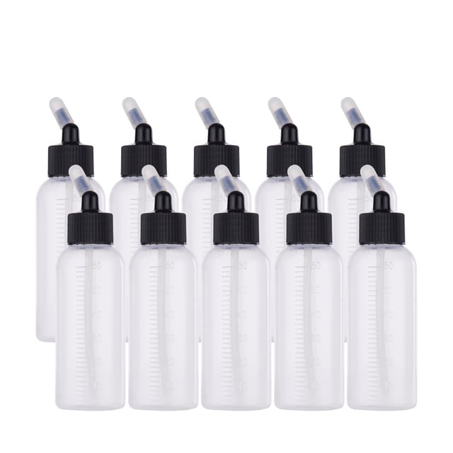 Flasche Mit Saugnapfboden Für Professionelle Airbrush Td02psp-60ml, Korrosionsbeständig, Mit Graduierung Und 4 Kunststofftrichtern, 65 Ml Fassungsvermögen, 10er-packung.