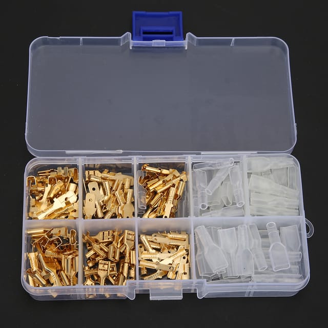 Set Mit 180 Vergoldeten Federklauenverbindern Inklusive Etui (in Einer Schachtel)
