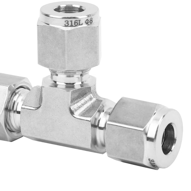 Geschmiedetes Kompressions-t-stück Aus Edelstahl 316 Ss-600-3ф8
