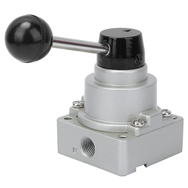 Vh200-02 G1/4" Vierwege-drehventil Mit Drei Positionen, Manuell Bedienbar