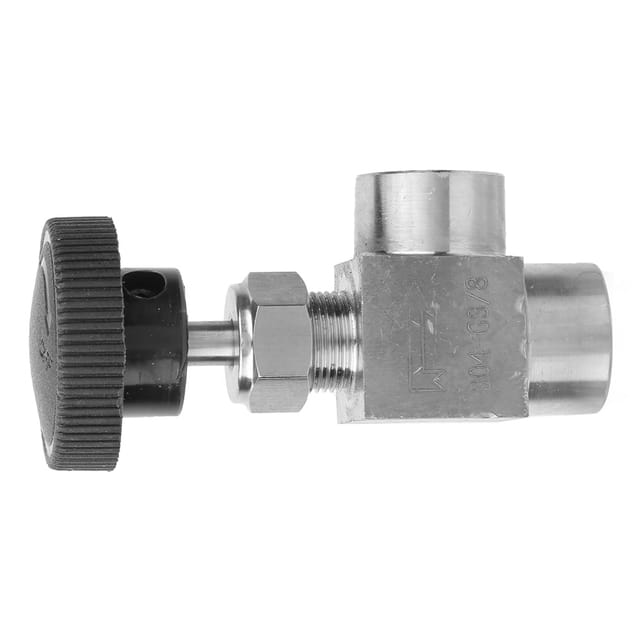 Schrägnadelventil Aus Edelstahl 304, Schieberventil, Standard-bspp-innengewinde (zoll), 3/8"-spindel (schwarz)