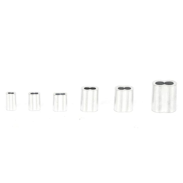 Set Aus 225 Achtförmigen Aluminium-rohrhülsen + Herzförmigem Dreieckigem Edelstahlring, M1,2 Bis M5