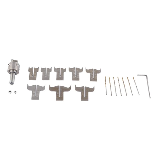 20-teiliges Set Für Sicherheitsmesser: 8 Klingen, 8 Bohrer, 1 Griff, 1 Inbusschlüssel, 2 Inbusschrauben.