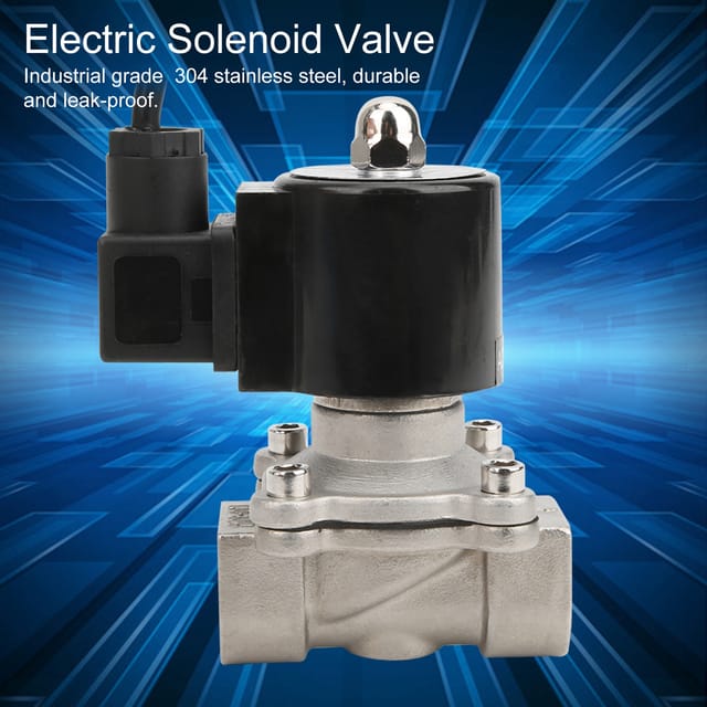 G3/4'' Edelstahl-magnetventil, Normalerweise Geschlossen, Direktwirkend, Für Wasser Oder Luft, Mit Gekapselter Spule, 24 V Dc.