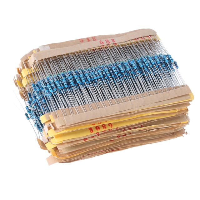 2000 1/4 W Metallfilmwiderstände, 100 Verschiedene Typen, Verpackt Als Elektronische Bauteile.