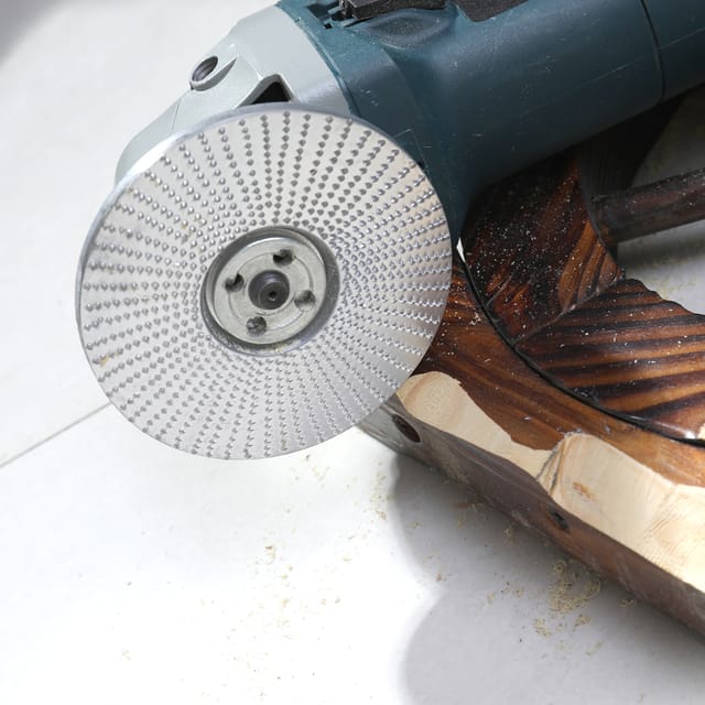 Holzschleifscheibe, Schnitzscheibe, Rotationswerkzeug, Schleifscheibe Für Winkelschleifer, 5/8" Innendurchmesser, 4 Zoll Durchmesser, 45 Stahl.
