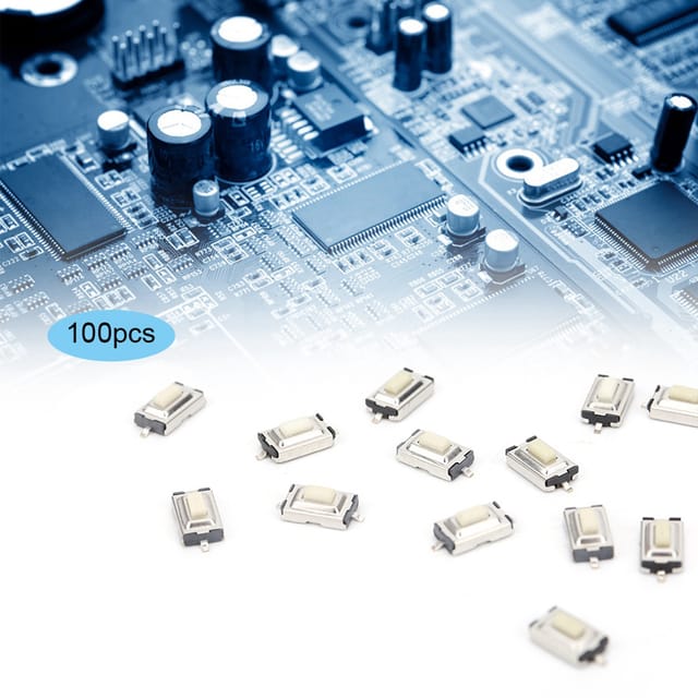 100 Hochwertige, Sofort Reagierende Taktile Drucktaster (smd 362,5 Mm)