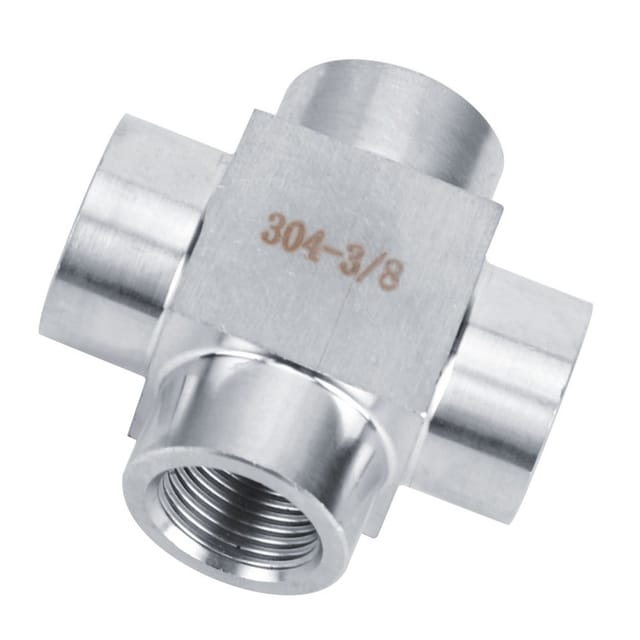 Hochdruck-4-wege-innengewindeverbinder Aus Edelstahl 304, 3/8 Zoll/4-wege-innengewindeadapter.