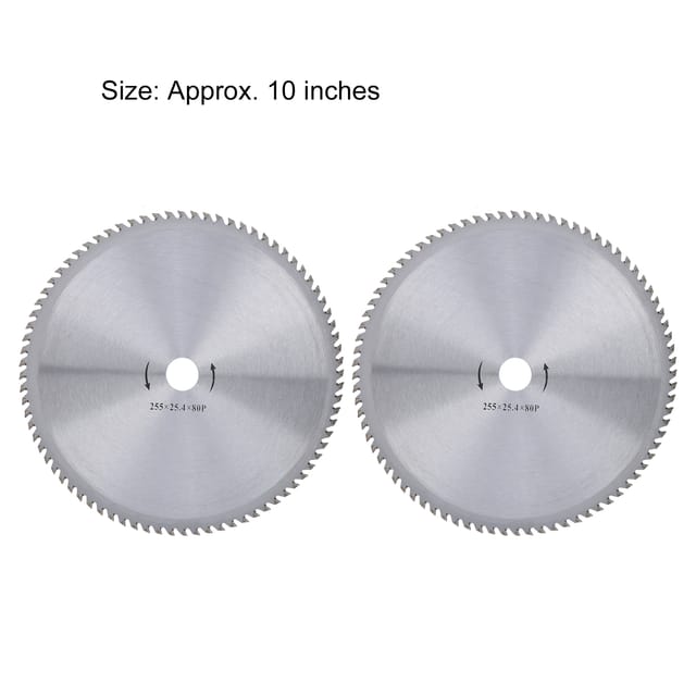 X 10-zoll-80t-rasenmähermesser Aus Nicht Perforiertem Aluminium, Silberfarben