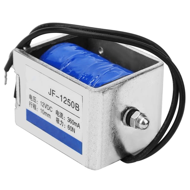 Jf-1250b Gleichstrom-zug-elektromagnet: 60 N Saugkraft, 12 V Gleichstrom, 10 Mm Hub.