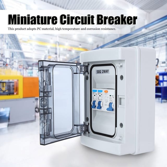 Baoyi Verteilerkasten Im Europäischen Stil, Einschließlich Eines 40 A 30 Ma Rcd Miniatur-bidirektional-fehlerstromschutzschalters + 2 Mcbs, Aus Wasserdichtem Polycarbonat, Ausschließlich Erhältlich Ab