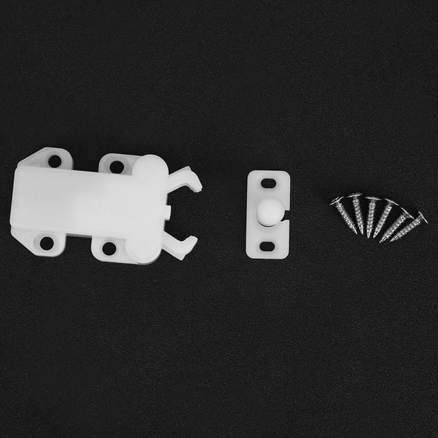 Set Mit 6 Automatischen Nylon Beetle-rückprallverriegelungen Für Schranktüren, Milchig Weiß