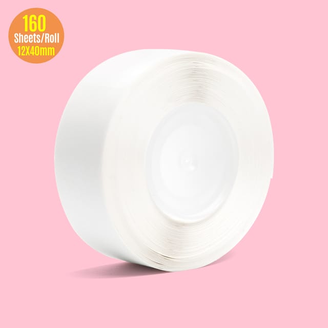 Thermodruckpapier Für Selbstklebeetiketten Dp1240-160, 12 X 40 Mm, 160 Blatt/rolle, Weiß