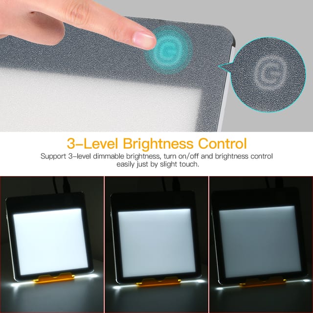 Die Phototherapielampe 130-g2 Imitiert Sonnenlicht Mit 3-stufiger Dimmung, Wird Mit Einem Ständer Und Einem Usb-kabel Geliefert Und Eignet Sich Für Büroangestellte, Die Lange Sitzen.