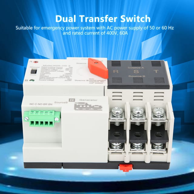W2r-100 3p100a Automatischer Umschalter Für Doppelstromversorgung