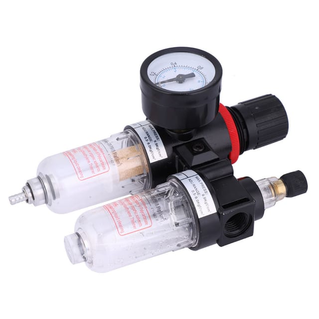 Doppelter G1/4 Luft-öl-wasser-abscheiderfilter Afc2000 Luftquelle Afr2000+al2000 + Schnellanschluss