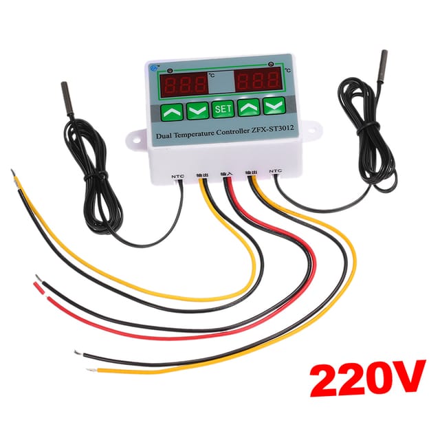 Intelligenter Mikroprozessor-thermostat, Temperaturregler Mit Zwei Temperaturstufen Und Zwei Steuerungsoptionen, 220 V