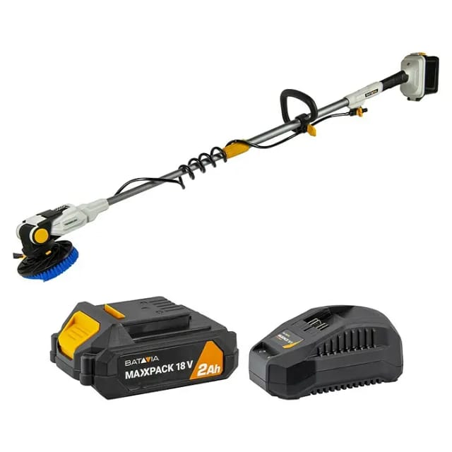 BATAVIA 7064907 - Akku-Reinigungsbürste, Maxxpack, 18 V, Set mit Akku und Ladegerä