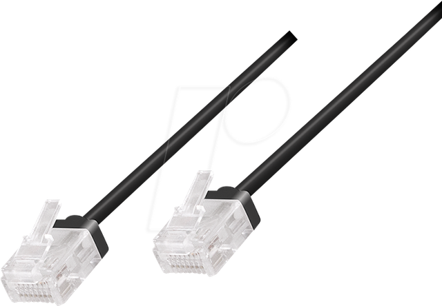 LOGILINK CQ3013U - RJ45-Kabel Cat.6a U/UTP slim 0,3 m schwarz