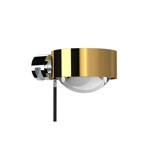 Top Light Puk Mini Fix + LED Klemmleuchte, Gehäuse 24 Karat vergoldet / Chrom