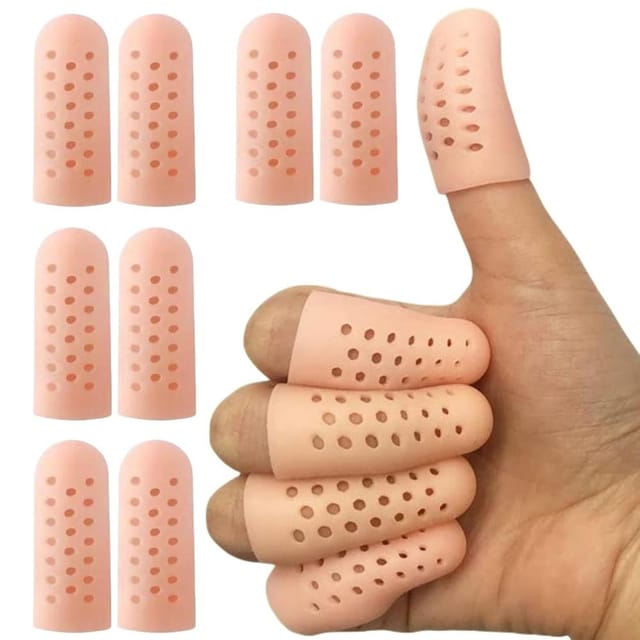 Fingerschutz Gel Atmungsaktiv Silikon, Fingerhuellen Rutschfest, Spiel Arbeit Schutz Flexibel Dezent