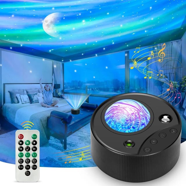 Galaxie-projektor Aurora 14 Farben, Helles Rauschen Und Fernbedienung, Led-sternenhimmel