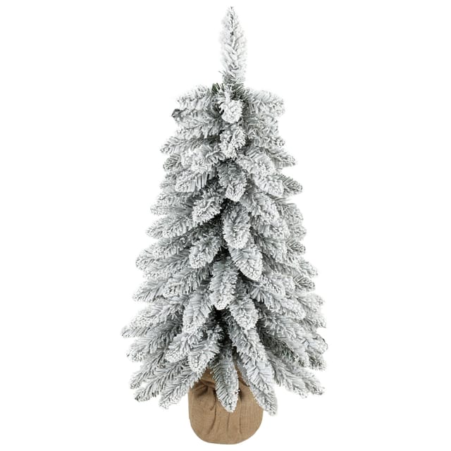 Weihnachtsmann-kunstbaum Tannenbaum 90 Cm, 107 Beschneite Spitzen, 46 Cm Durchmesser, Flammhemmend