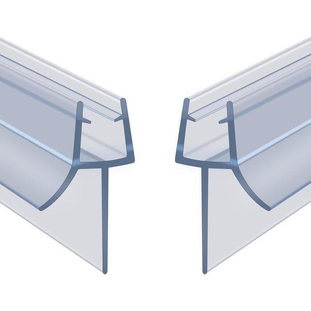 Dusch-dichtung Für Glaswand Pvc Extra-dick Transparent 100 Cm 2er Set, Dichtleiste Für Badewannen-tür