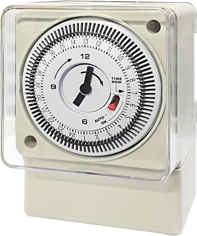 Mechanische Zeitschaltuhr 220-240v 16a 24 Stunden, Heizkörper Tauchpumpe, Heizungsprogramm