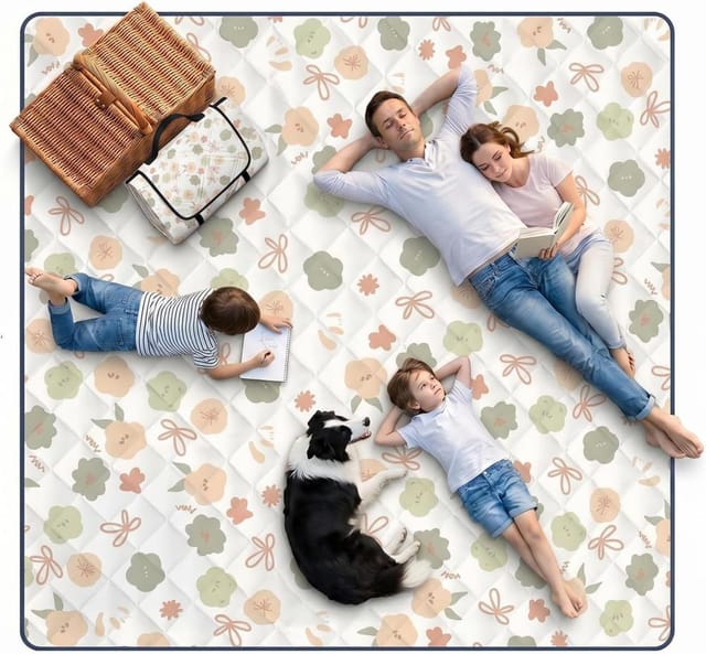 Picknickdecke 200 X 200 Cm, Faltbare Camping Matte, Wasserdicht Sandabweisend Für Zuhause