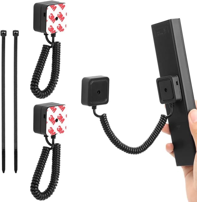 2 Magnetische Fernbedienungshalter Mit Federkordel, Wandaufbewahrung, Verlustschutz, Für Schreibtisch Und Sofa