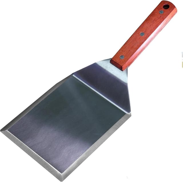 Extra Breiter Wender Aus Edelstahl Mit Holzgriff, Fur Grill Und Kuche, Groer Grillwender Robust