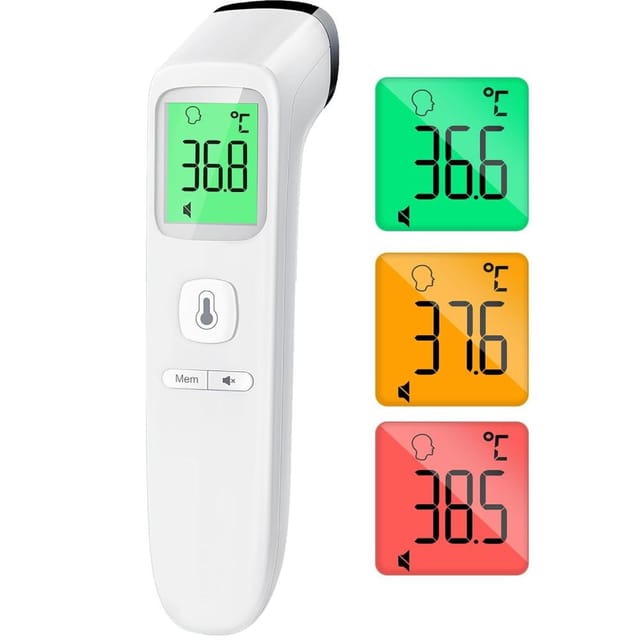 Stirnthermometer Beruehrungslos, Medizinisch Digital Infrarot, Erwachsene Babys Lcd-bildschirm Fieberalarm