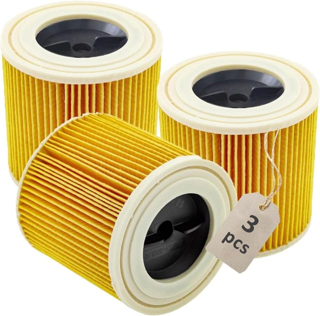 3er Pack Patronenfilter Kfi 3310, Kompatibel Mit Kärcher Wd 2 Plus Se4002, Nass Trockensauger