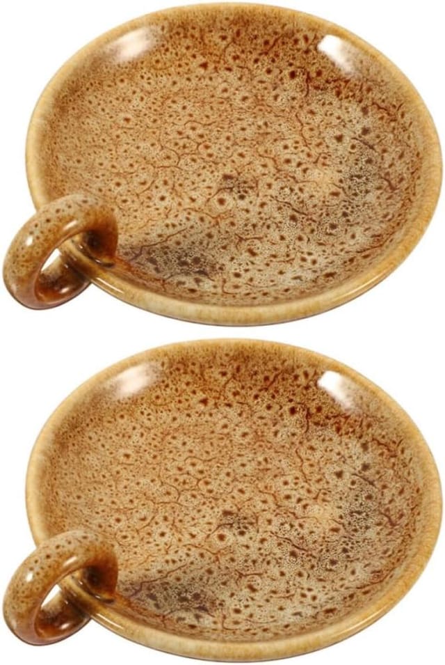 2er Pack Dekorative Kerzenteller Retro Keramik, Untersetzer Für Tisch In Verschiedenen Größen