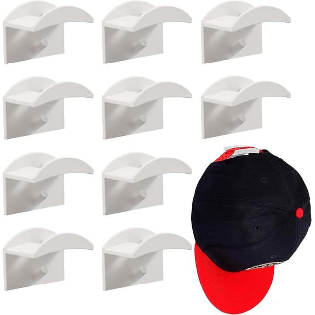 10er Set Transparente Hut-haken, Wandhalter Für Perücke Und Helm, Aufhängung Flur, Umkleide Und Ankleidezimmer