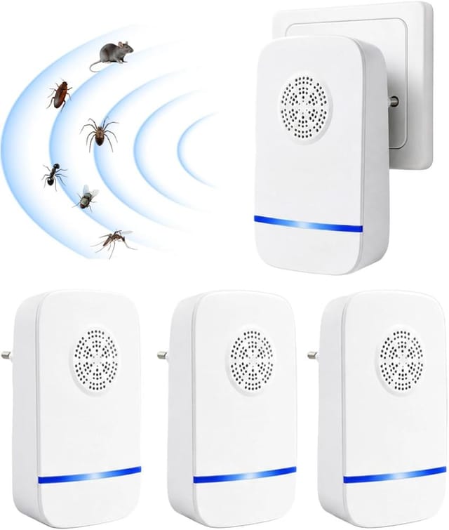 4 Ultraschall Mäuse- Und Rattenvertreiber, Elektrische Nagetierabwehr, Wandsteckdose, Für Haus Und Keller