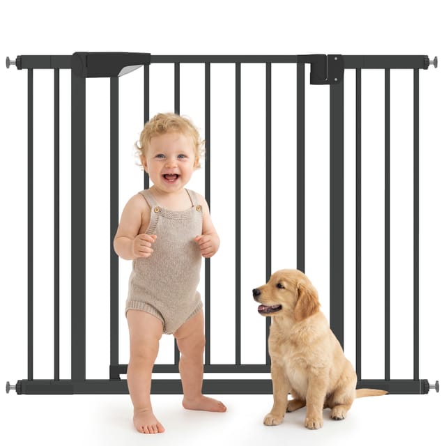 Kindersicherungs-gitter 76-102 Cm Breit, 76 Cm Hoch, Druckmontage Ohne Bohren, Doppeltes