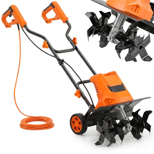 Elektro-bodenfräse 1500w Gartenfräse Mit 36 Cm Arbeitsbreite Und Robusten Stahlmessern, Kabelgebunden