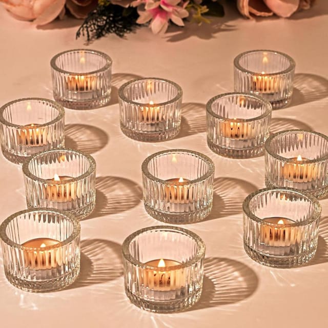 12er Pack Transparente Teelichthalter, Für Junggesellinnenabschied Hochzeit Zum Kochen Und Backen